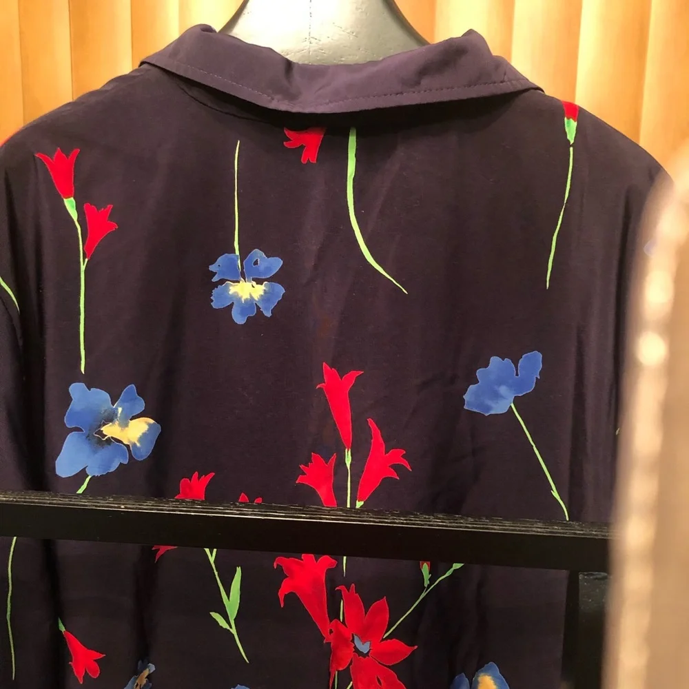 Woman’s floral red & black spring kimono cardigan duster - Picture 8 of 8